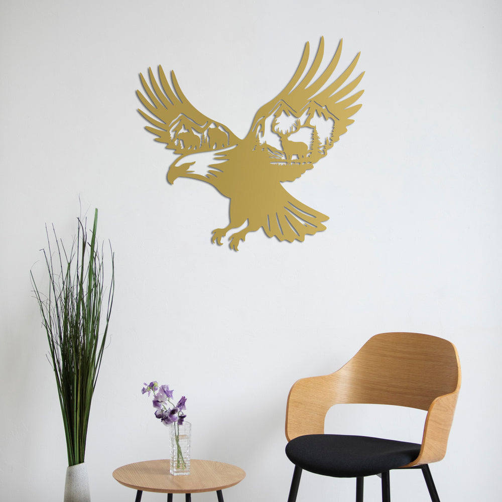 Ruler of the Sky: Eagle Metal Wall Decor