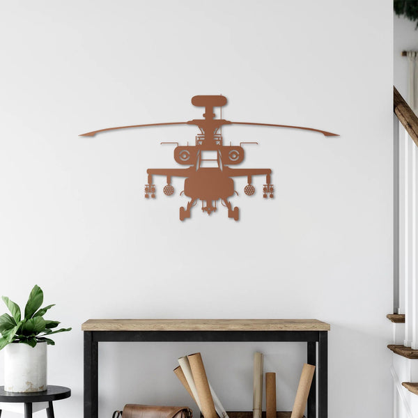AH-64 Apache – Attack Helicopter Metal Wall Art