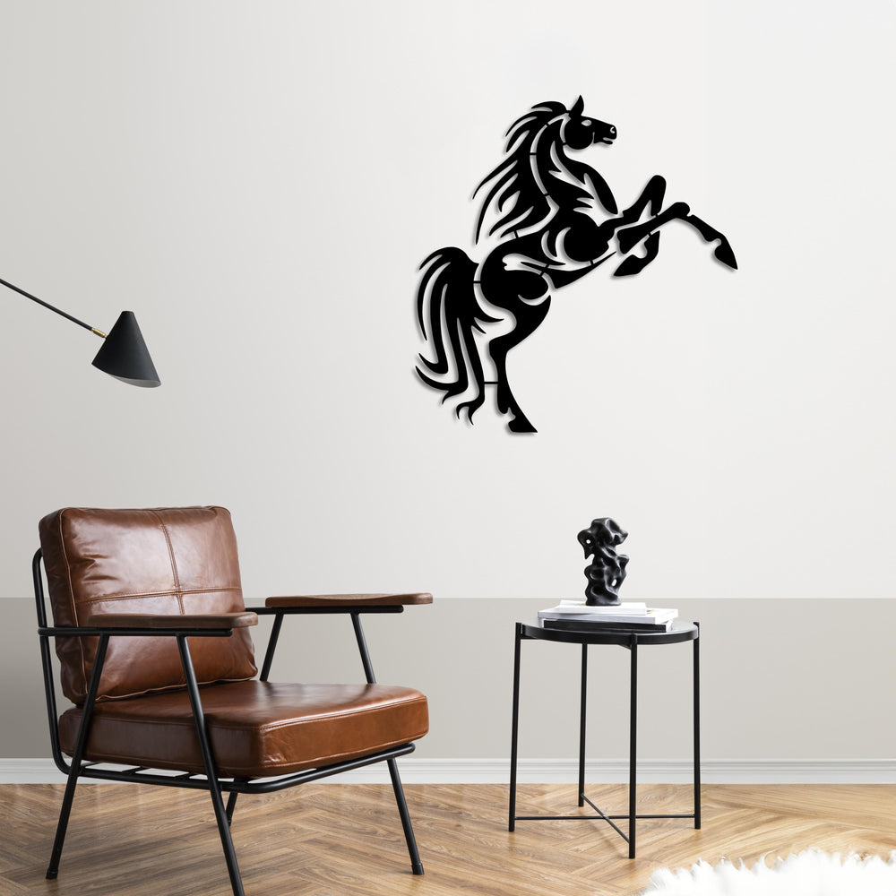 Free Galloping Horse Metal Wall Art | Decorative Animal Sculpture