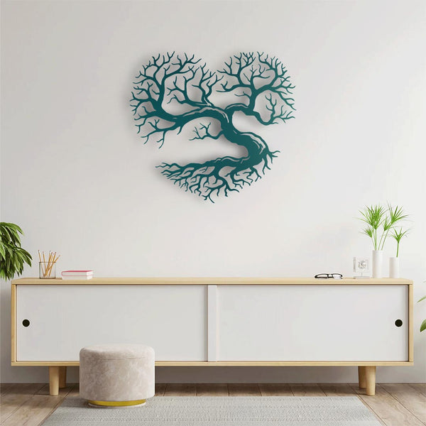Roots of the Heart Metal Wall Art | Inspirational Tree Sculpture