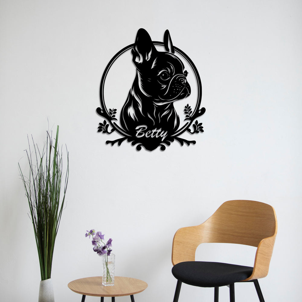 Custom Dog Portrait – Personalized Metal Wall Art