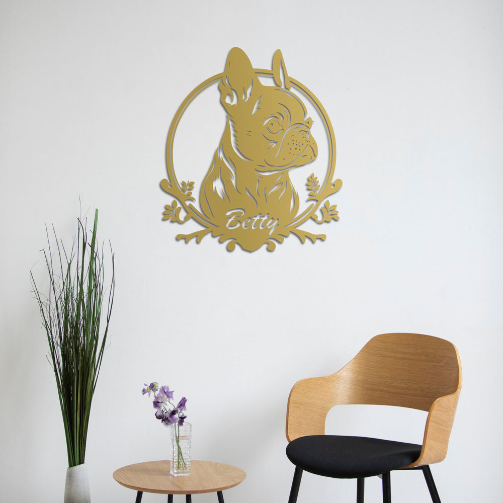 Custom Dog Portrait – Personalized Metal Wall Art