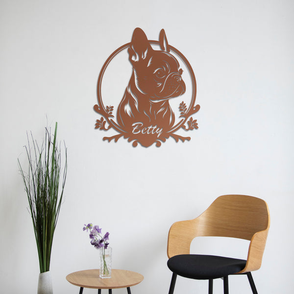 Custom Dog Portrait – Personalized Metal Wall Art