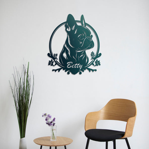 Custom Dog Portrait – Personalized Metal Wall Art