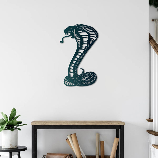 Cobra Snake Metal Wall Art | Decorative Animal Wall Sculpture Decor