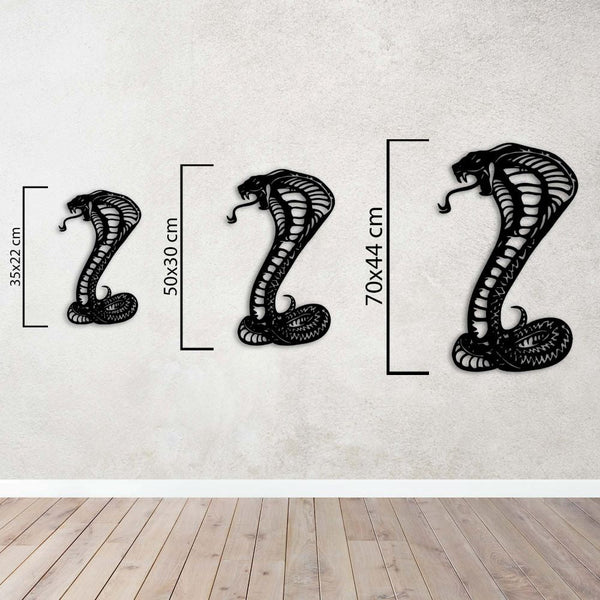 Cobra Snake Metal Wall Art | Decorative Animal Wall Sculpture Decor