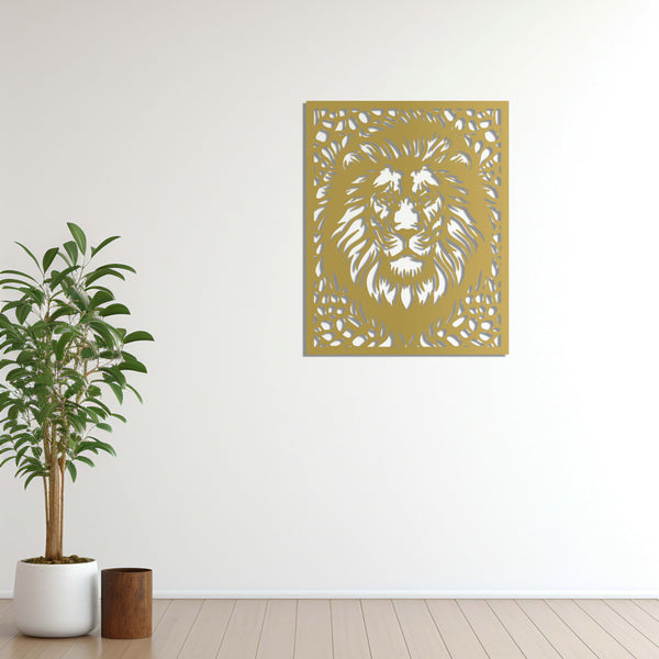 Portrait of the King Lion Metal Wall Art | Decorative Wall Sculpture