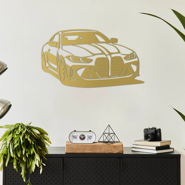 BMW M4 – Araba Metal Duvar Dekoru Laser Artique