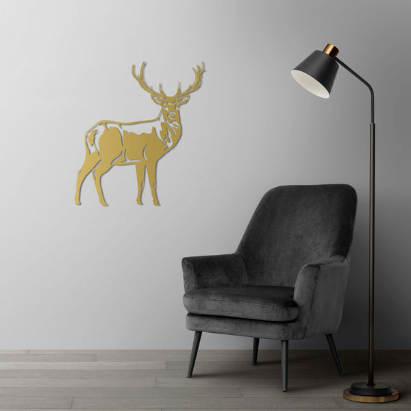Majestic Deer Metal Wall Art | Wildlife Decorative Wall Sculpture