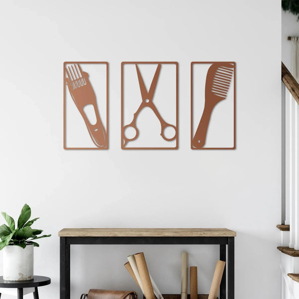 Berber Sanatı 3’lü Set – Metal Duvar Dekoru Laser Artique