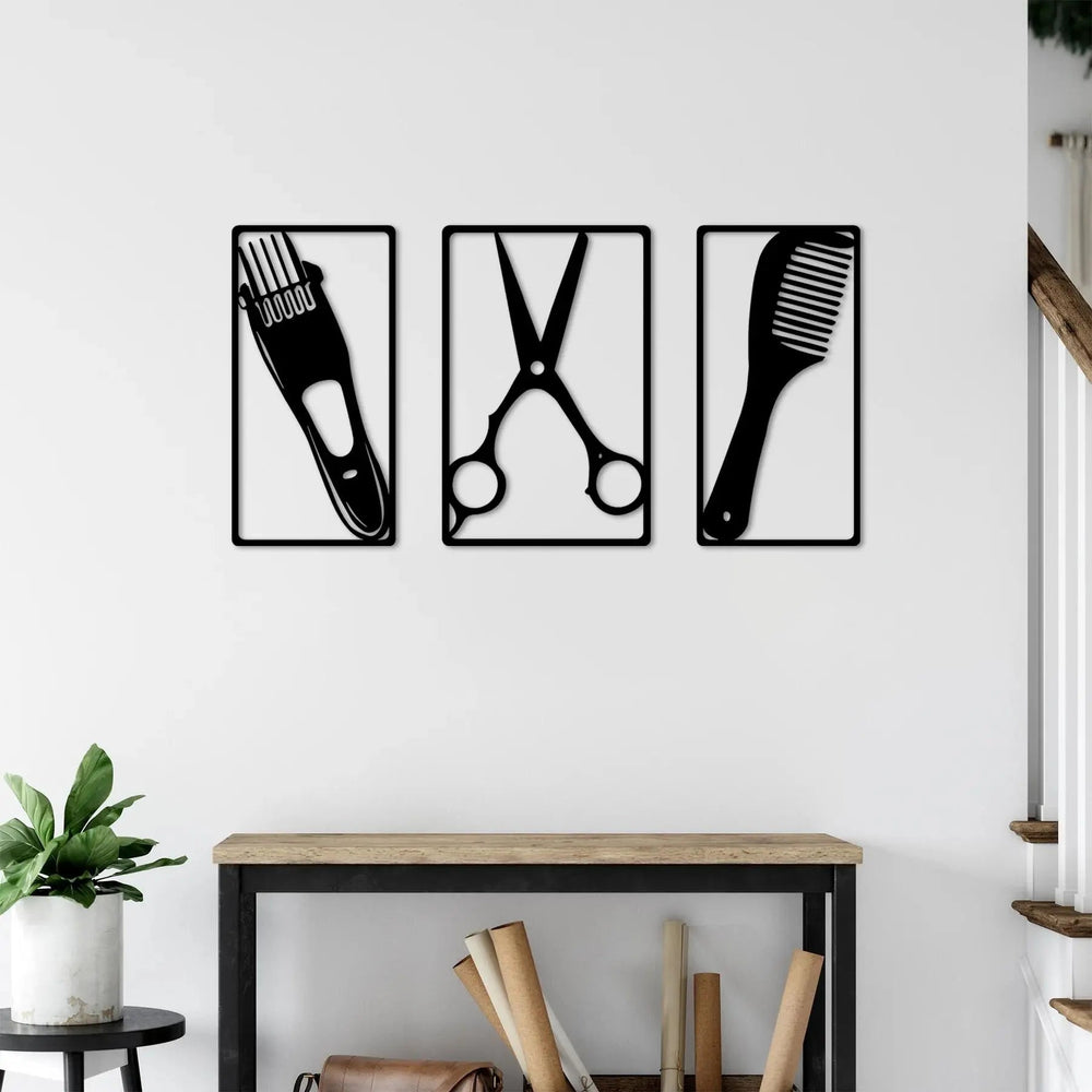 Berber Sanatı 3’lü Set – Metal Duvar Dekoru Laser Artique