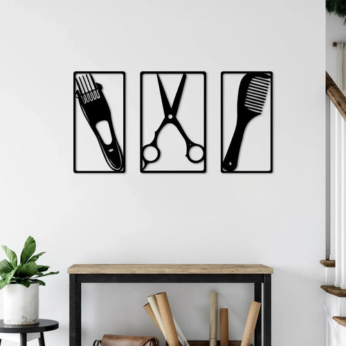 Berber Sanatı 3’lü Set – Metal Duvar Dekoru Laser Artique