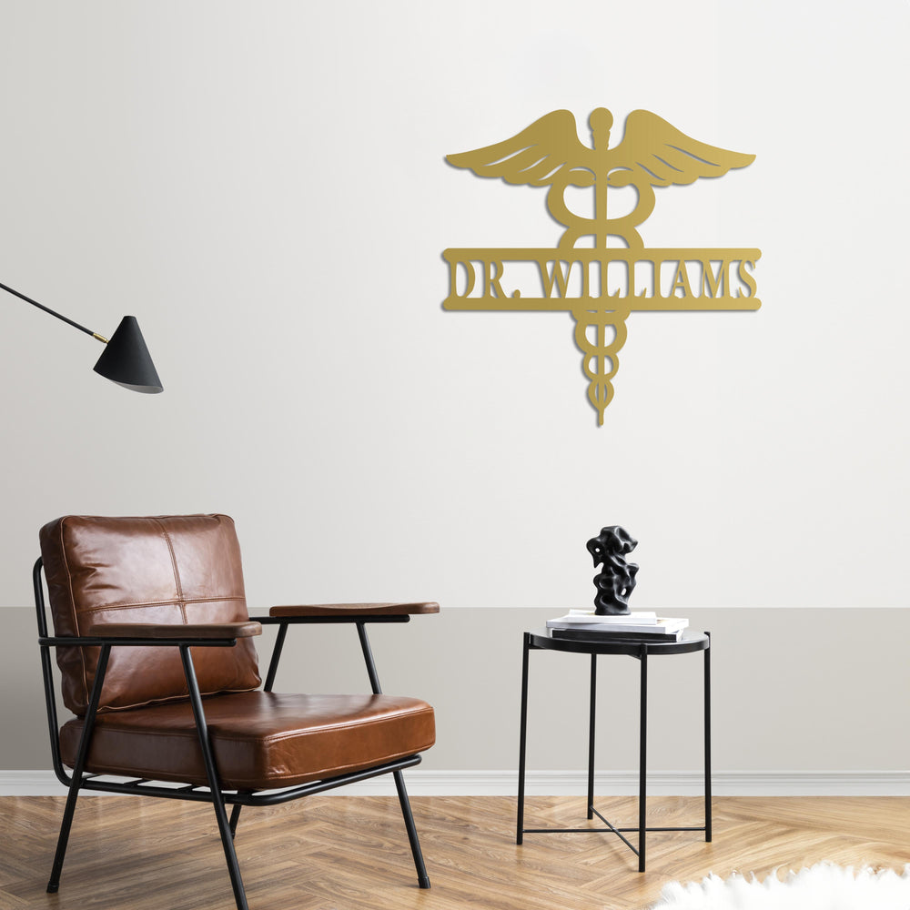 Wings of Medicine Metal Wall Art | Medical Decorative Sculpture