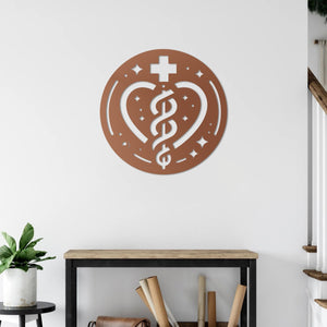 Circle of Healing Metal Wall Art | Spiritual Decorative Sculpture
