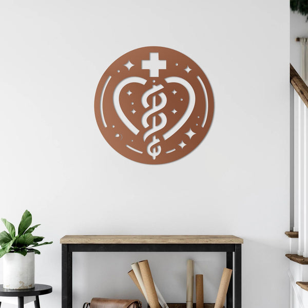 Circle of Healing Metal Wall Art | Spiritual Decorative Sculpture