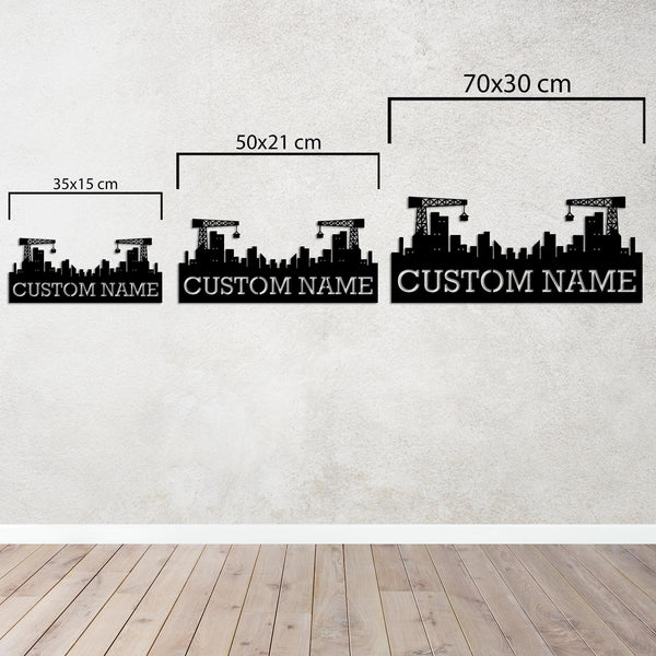City Founder Customizable Metal Wall Art | Personalized Sculpture