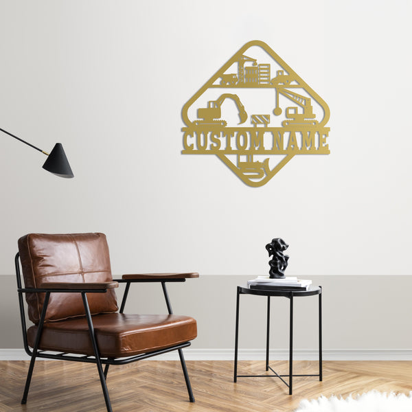 Construction Spirit – Customizable Metal Wall Art Sculpture