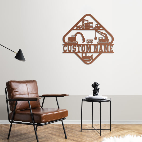 Construction Spirit – Customizable Metal Wall Art Sculpture