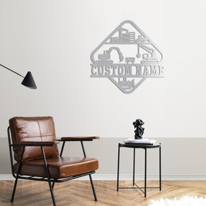 Construction Spirit – Customizable Metal Wall Art Sculpture