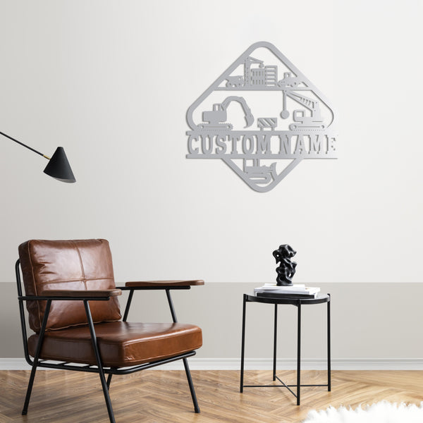 Construction Spirit – Customizable Metal Wall Art Sculpture