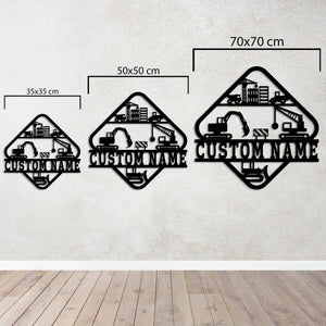 Construction Spirit – Customizable Metal Wall Art Sculpture