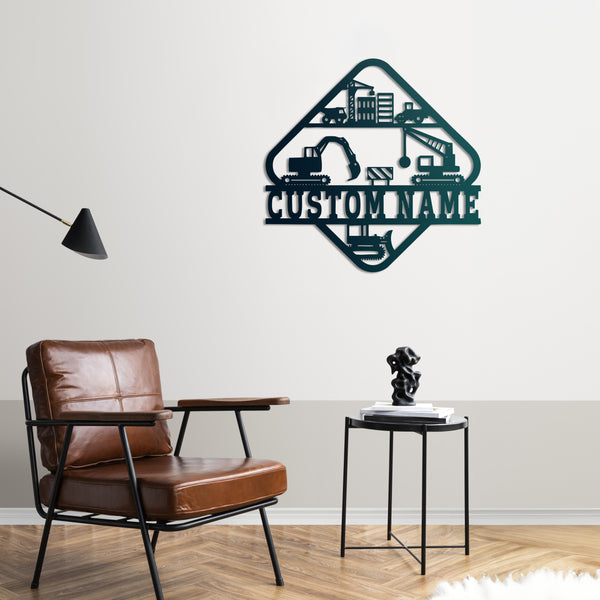 Construction Spirit – Customizable Metal Wall Art Sculpture