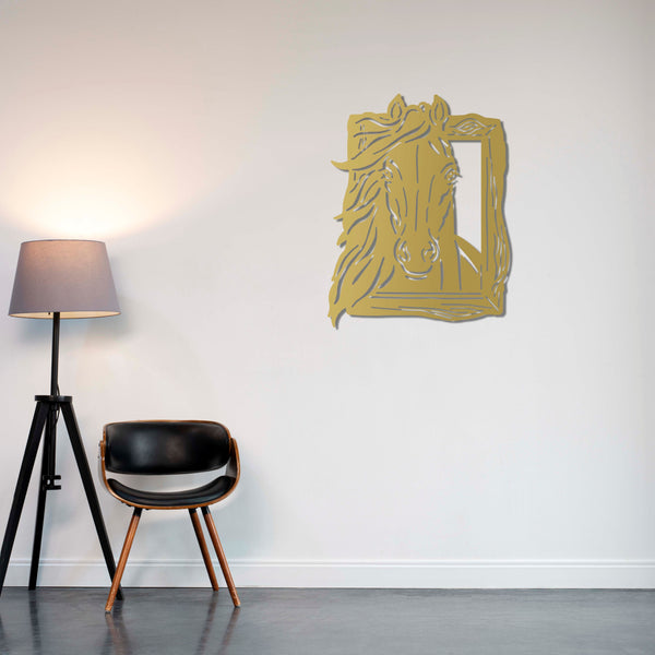 Freedom Expression Horse Metal Wall Art | Decorative Wall Sculpture