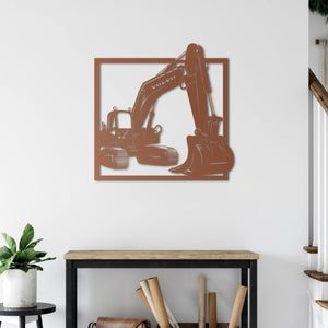 Crawler Excavator – Metal Wall Art