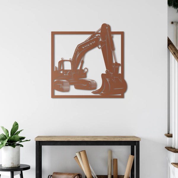 Crawler Excavator – Metal Wall Art