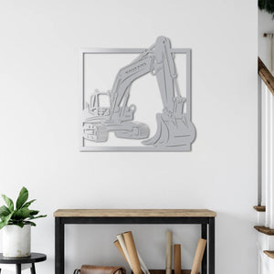 Crawler Excavator – Metal Wall Art