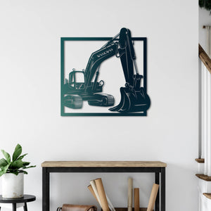 Crawler Excavator – Metal Wall Art