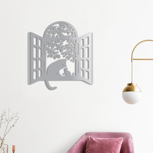Charming cat-themed wall decor perfect for living rooms