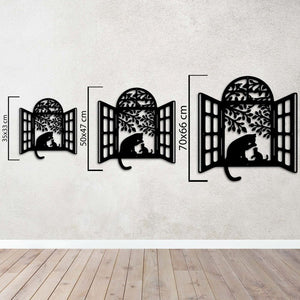Unique metal wall art gift for cat enthusiasts and animal lovers