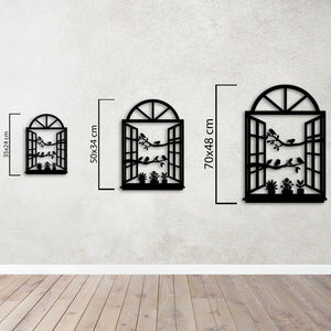 Birds perched on window metal art gift ideal for nature lovers