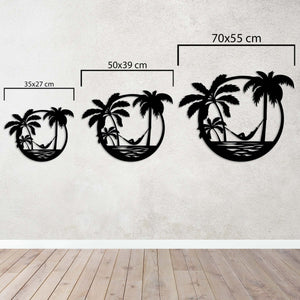 Among the palms decorative metal art gift for nature enthusiasts