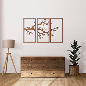 Nature-inspired branches metal art perfect for relaxing living rooms