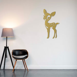 Cute Baby Deer Metal Wall Art | Decorative Animal Wall Sculpture
