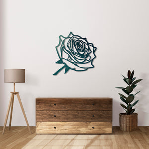 Sophisticated black rose decorative sculpture ideal for office interiors