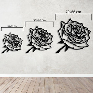 Artistic handmade black rose metal art gift symbolizing timeless passion