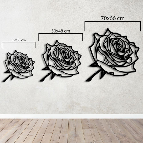 Artistic handmade black rose metal art gift symbolizing timeless passion