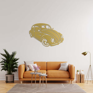 Classic Volkswagen Beetle Metal Wall Art | Retro Car Wall Sculpture