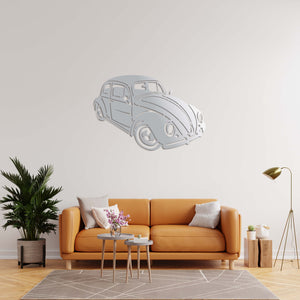 Classic Volkswagen Beetle Metal Wall Art | Retro Car Wall Sculpture