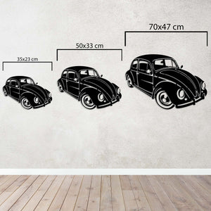 Classic Volkswagen Beetle Metal Wall Art | Retro Car Wall Sculpture