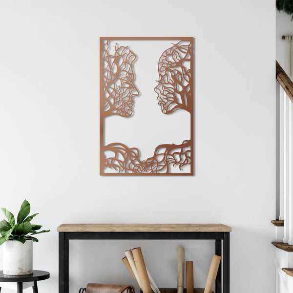 Reflecting Souls Metal Wall Art | Abstract Decorative Wall Sculpture