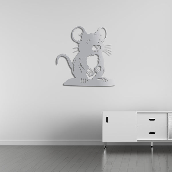 Naughty Mouse Metal Wall Art | Funny Animal Decorative Sculpture