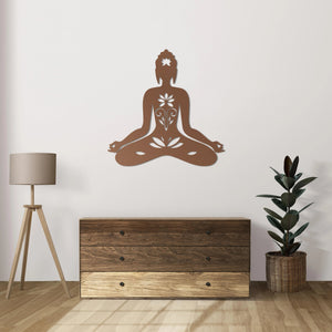 Lotus Meditasyon – Metal Duvar Dekoru Laser Artique