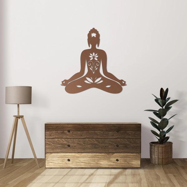Lotus Meditasyon – Metal Duvar Dekoru Laser Artique