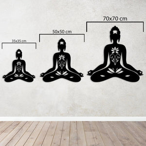 Lotus Meditasyon – Metal Duvar Dekoru Laser Artique