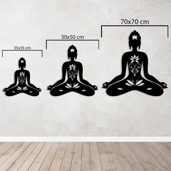 Lotus Meditasyon – Metal Duvar Dekoru Laser Artique