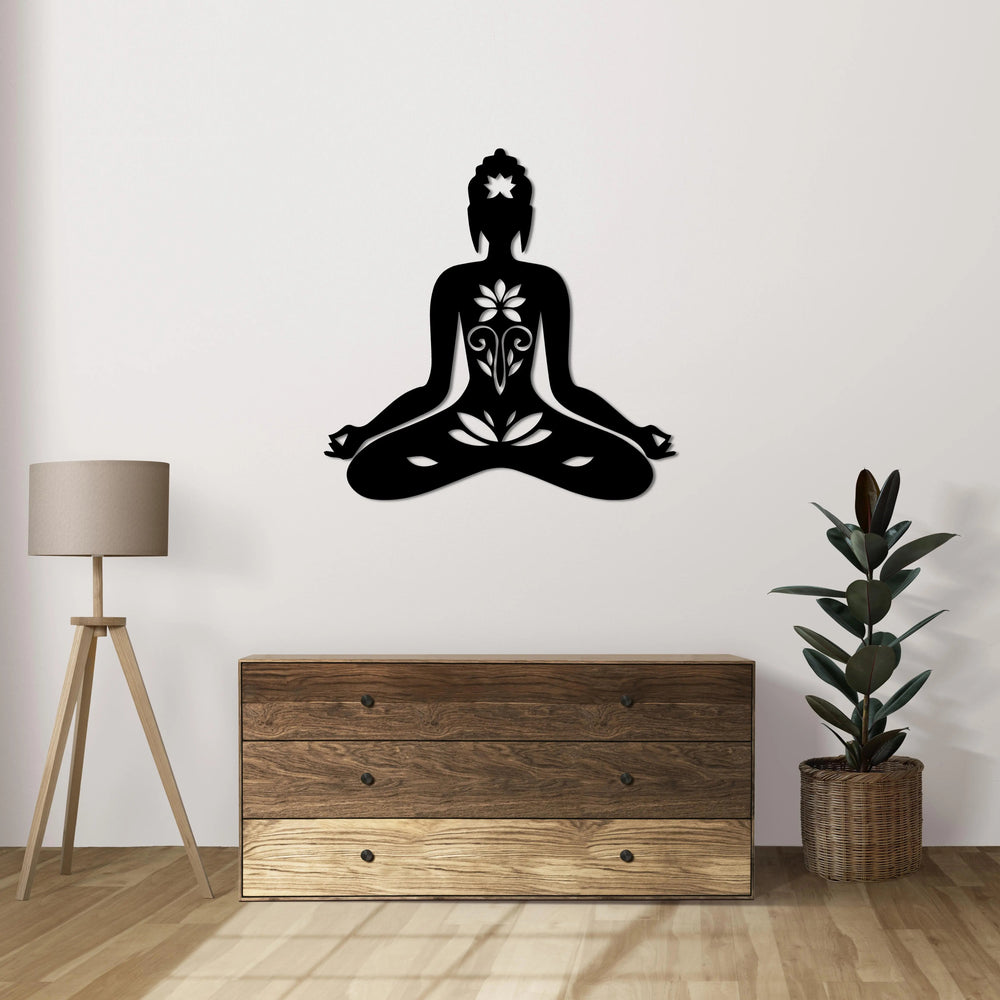 Lotus Meditasyon – Metal Duvar Dekoru Laser Artique